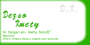 dezso kmety business card